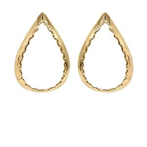 Wavy Open Teardrop Earrings
